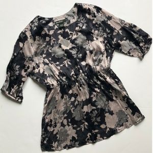 Eddie Bauer 100%Silk Blouse 3/4 Sleeve Small